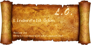 Lindenfeld Ödön névjegykártya
