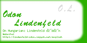 odon lindenfeld business card